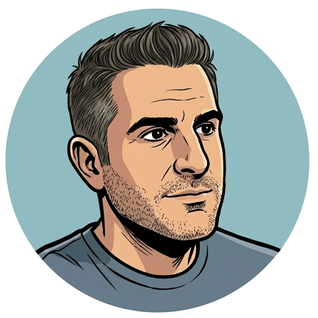 Illustrated portrait of Tomer Gips, founder of My eSIM Reviews