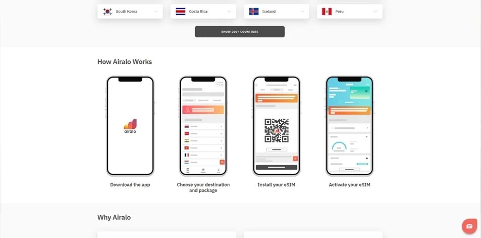Airalo eSIM installation and activation screen